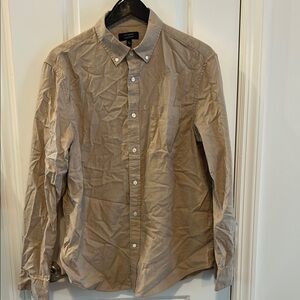 Banana Republic Tan Casual Slim Fit Button Down Shirt